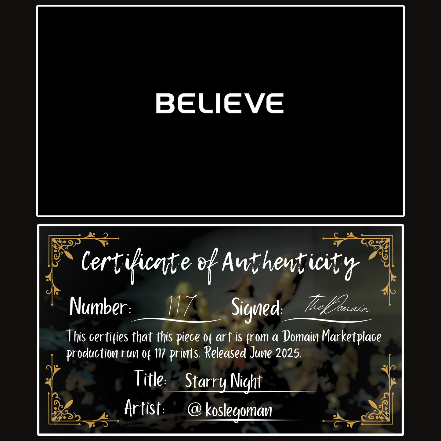BELIEVE - Limited Edition 117 Print Run - Halo 3 Marketing Campaign