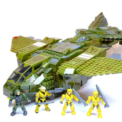 UNSC Pelican w/ Yellow Hayabusa - Halo Mega Bloks