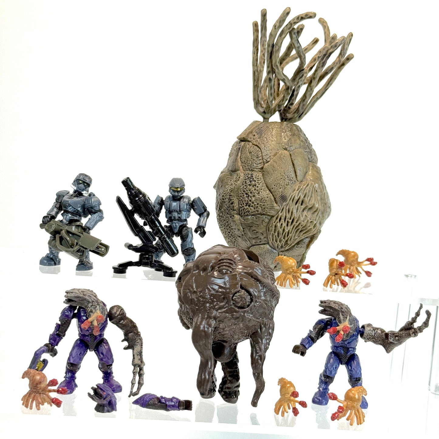 Flood Hunters Battle Unit & Drop Pod 100% Complete - Halo Mega Bloks