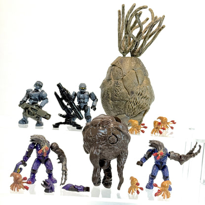 Flood Hunters Battle Unit & Drop Pod 100% Complete - Halo Mega Bloks