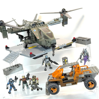 Halo Reach Falcon w/ Landing Pad & Spade V Skirmisher - Halo Mega Bloks