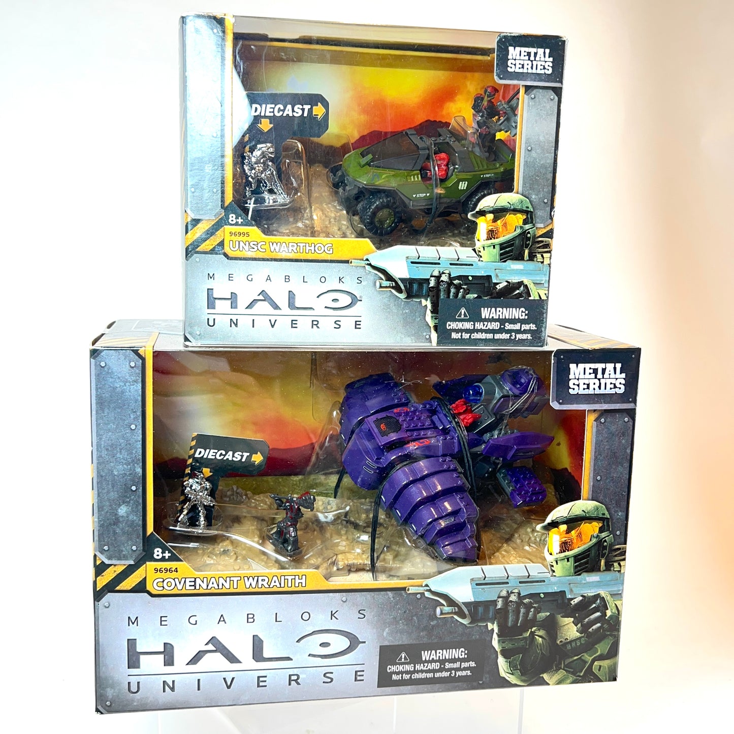 SEALED Diecast Metal Series Warthog & Wraith - Halo Mega Bloks