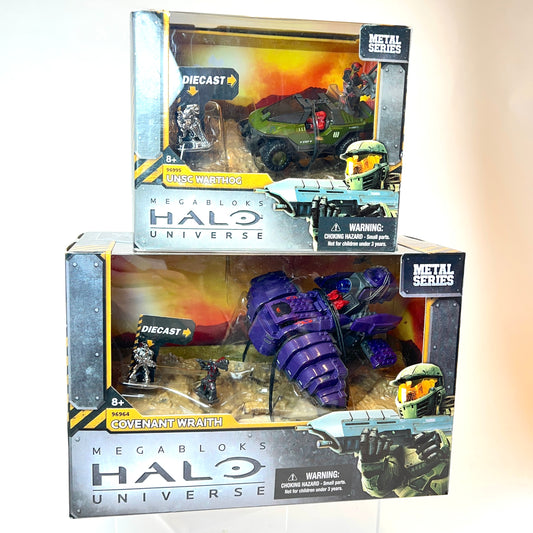 SEALED Diecast Metal Series Warthog & Wraith - Halo Mega Bloks