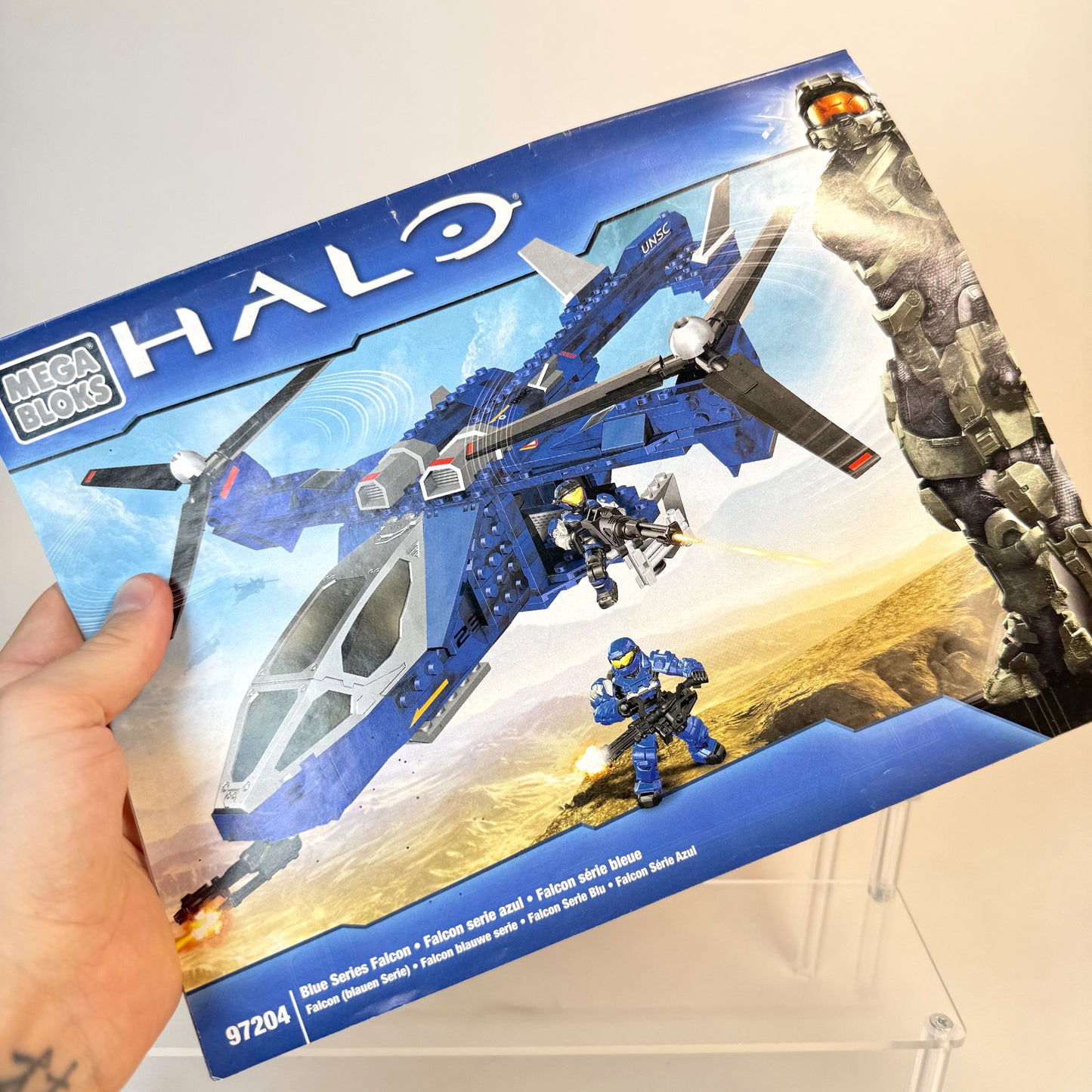 Blue Series Falcon w/ Instructions - Halo Mega Bloks
