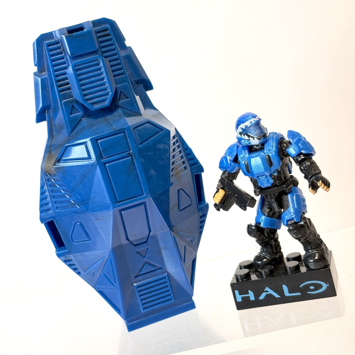 NEW MOMBASSA ASSAULT - NMPD Cruiser - Metallic Drop Pod - Halo Mega Bloks