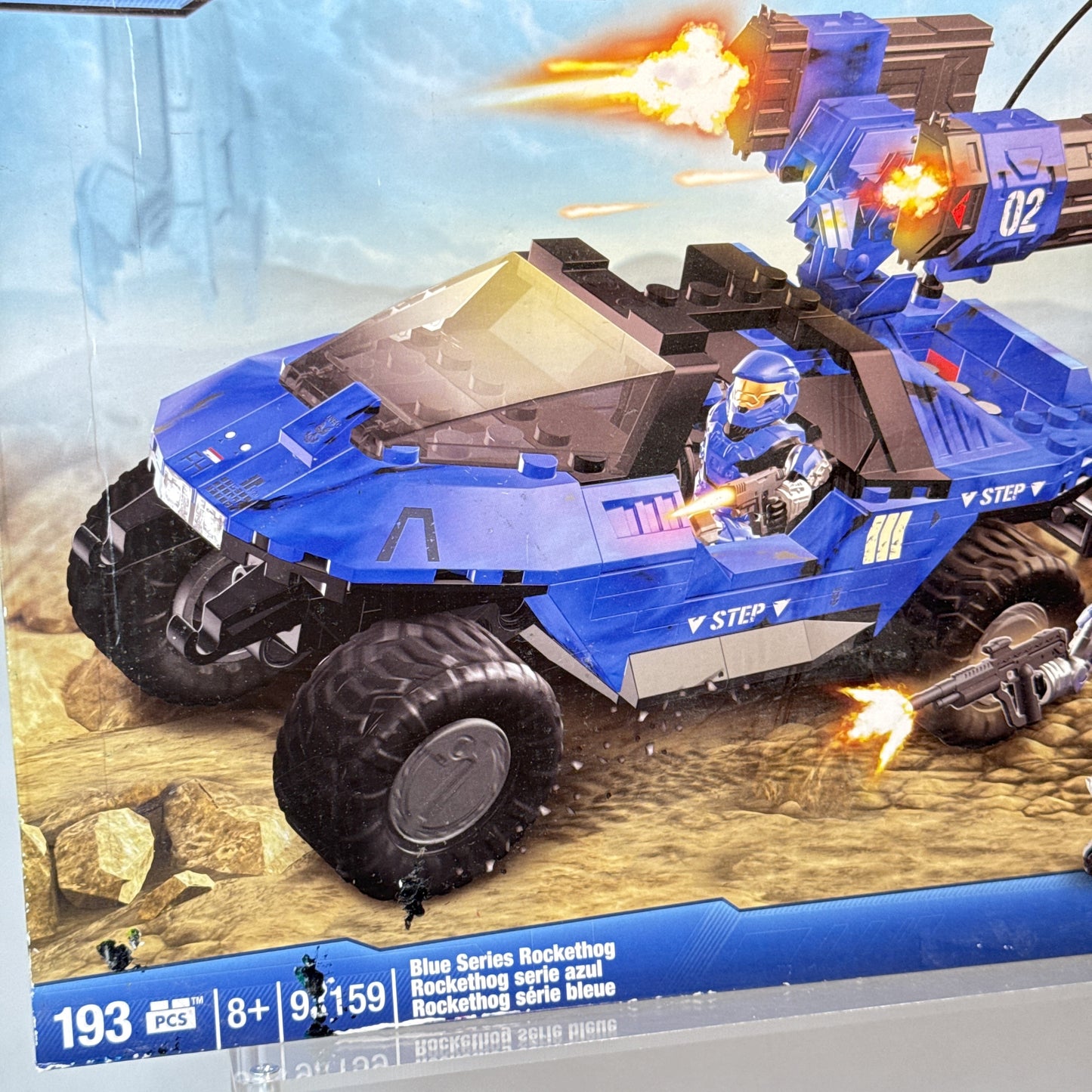 SEALED Blue Series Rockethog - Halo Mega Bloks