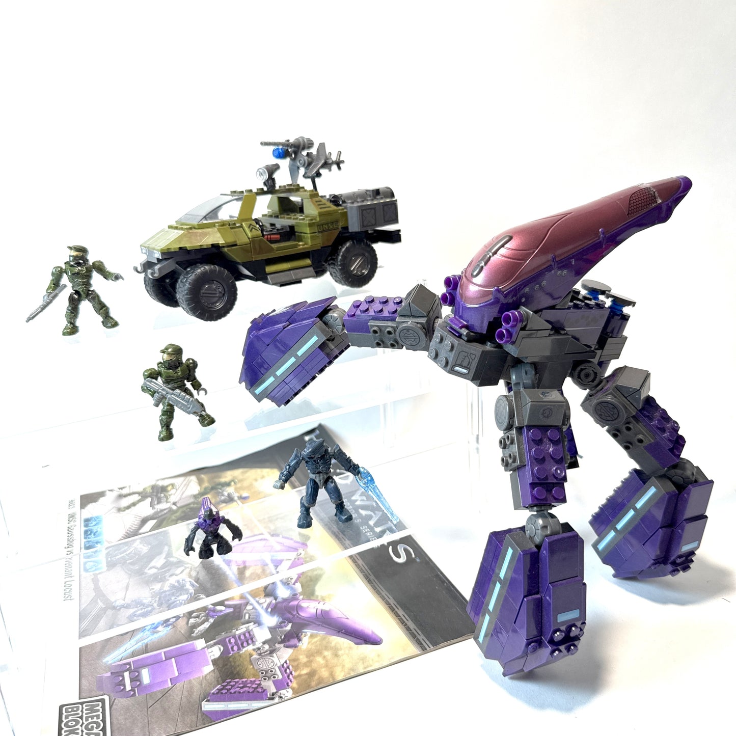 UNSC Gausshog VS Covenant Locust 100% Complete - Halo Mega Bloks