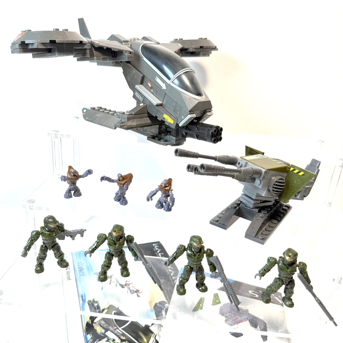 2009 UNSC Hornet & Turret 100% Complete w/ Instructions - Halo Mega Bloks