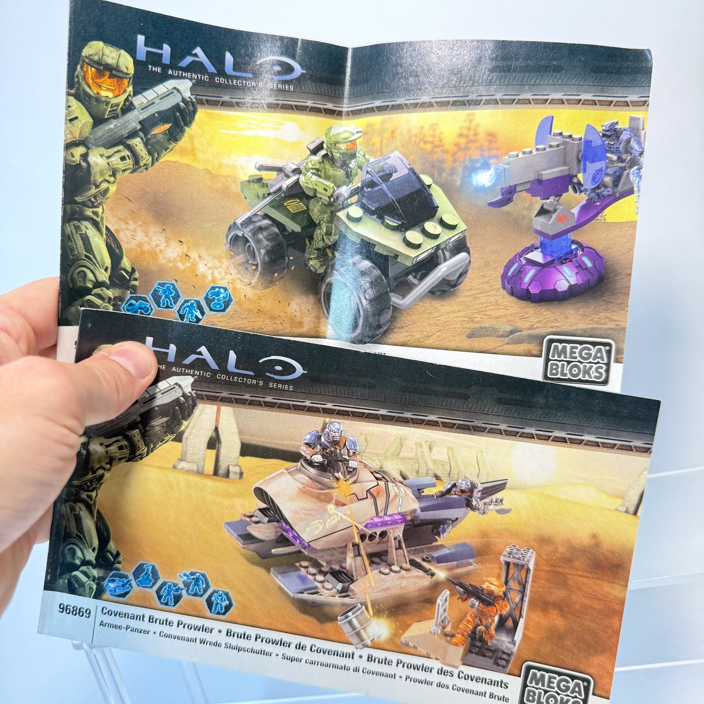 3 100% Complete Sets - UNSC Gremlin, Prowler, Mongoose - Halo Mega Bloks