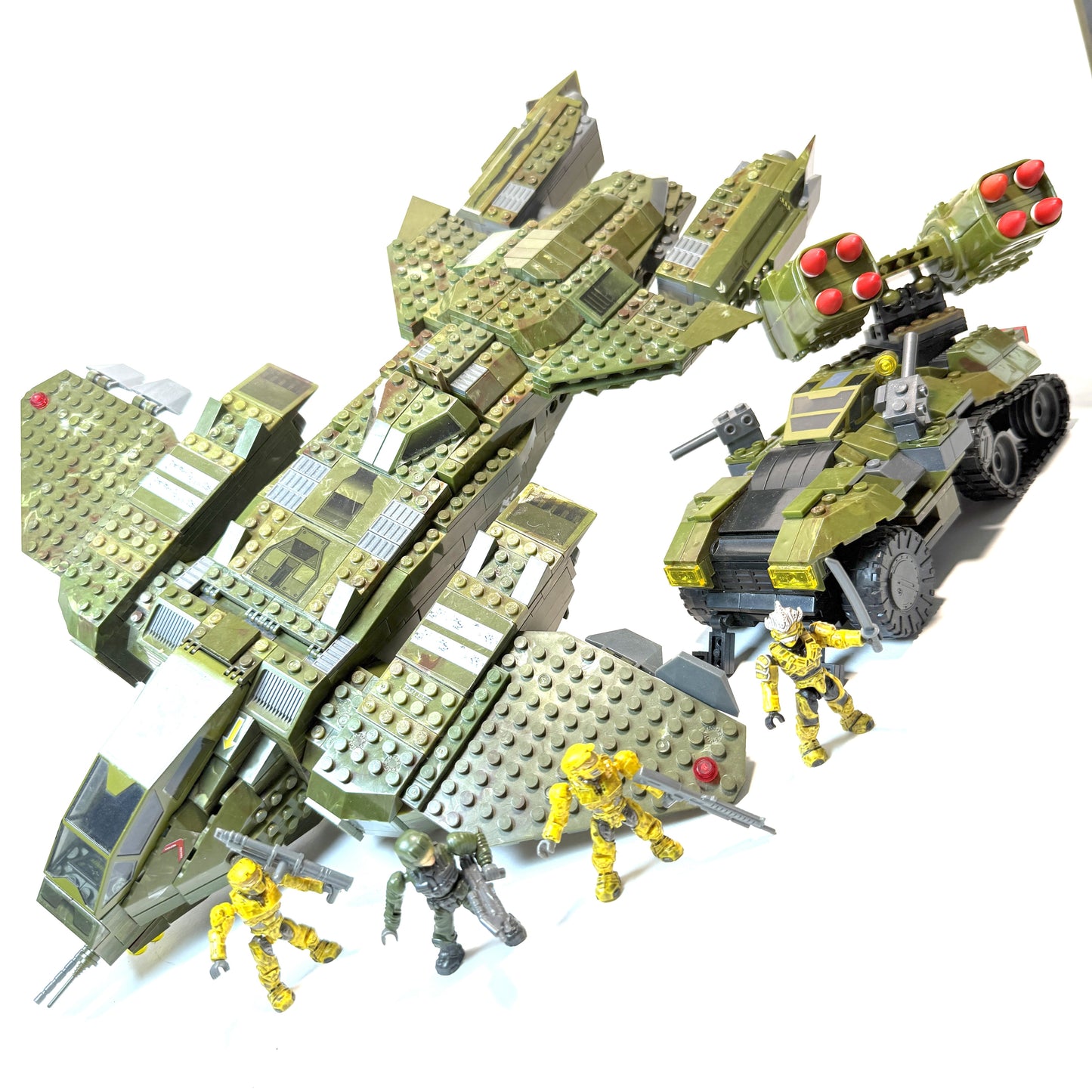 ULTIMATE Halo Wars Bundle w/ Instructions - UNSC Pelican & Wolverine - Mega Bloks