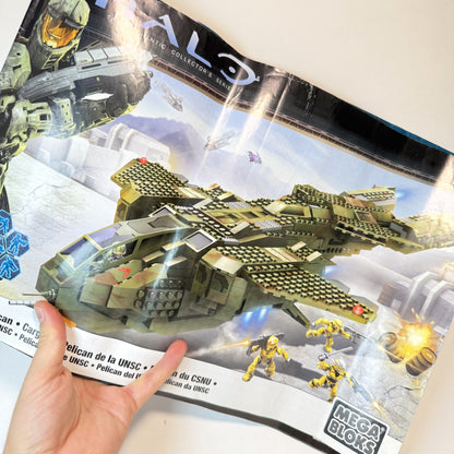 ULTIMATE Halo Wars Bundle w/ Instructions - UNSC Pelican & Wolverine - Mega Bloks