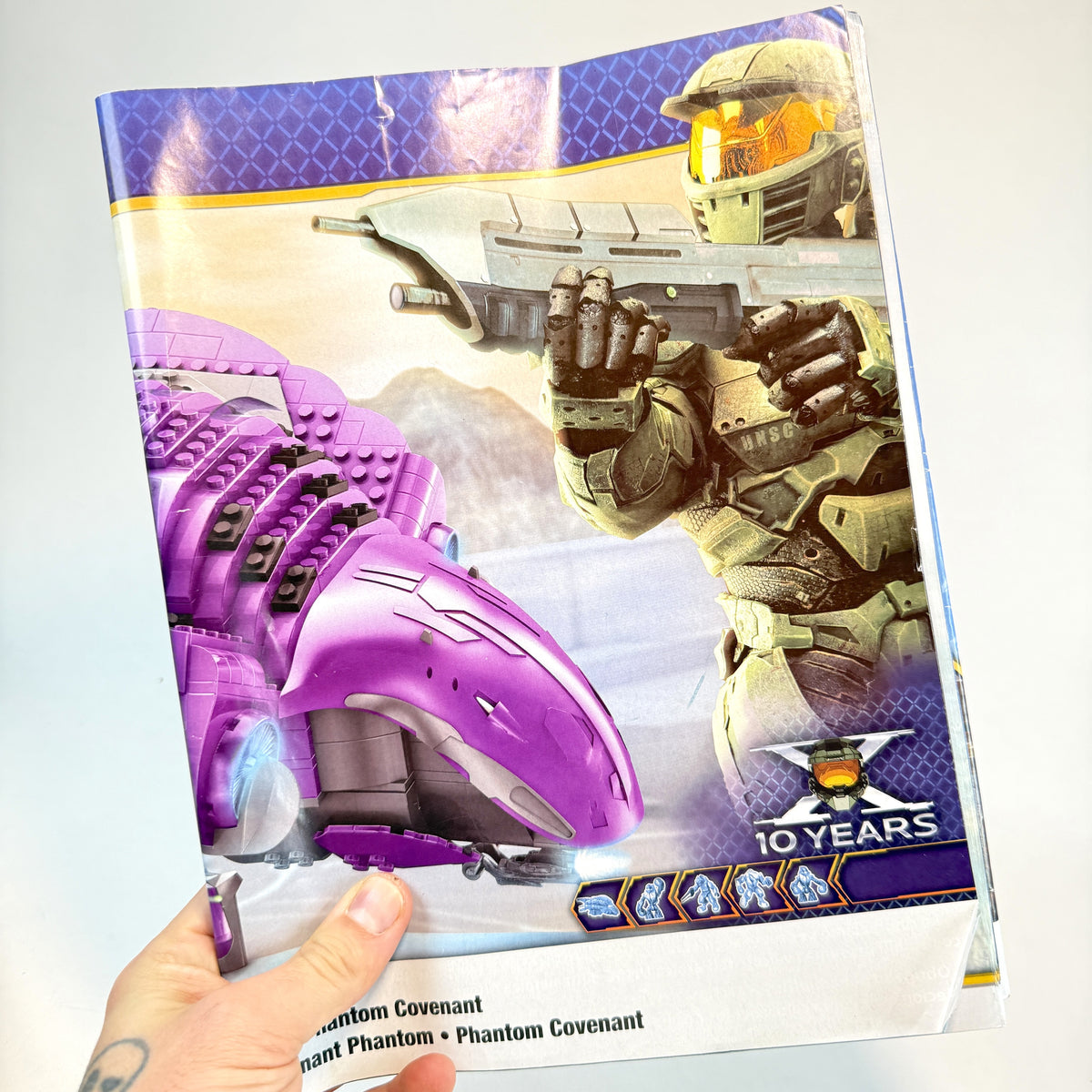 Covenant Phantom w/ Instructions and Sticker Sheet II - Halo Mega Bloks