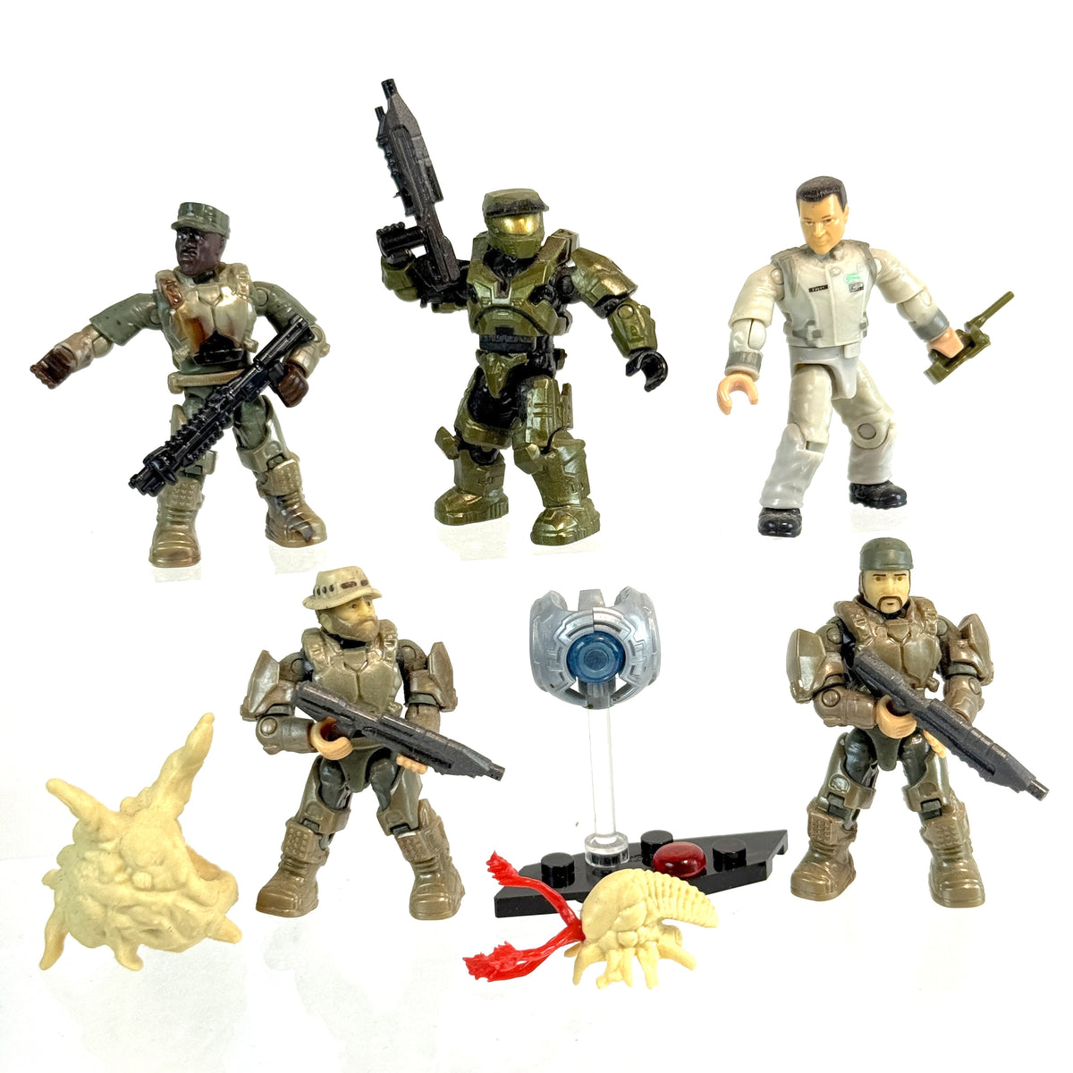 Halo Combat Evolved Figure Collection V - Captain Keyes, Johnson, Chief - Mega Construx