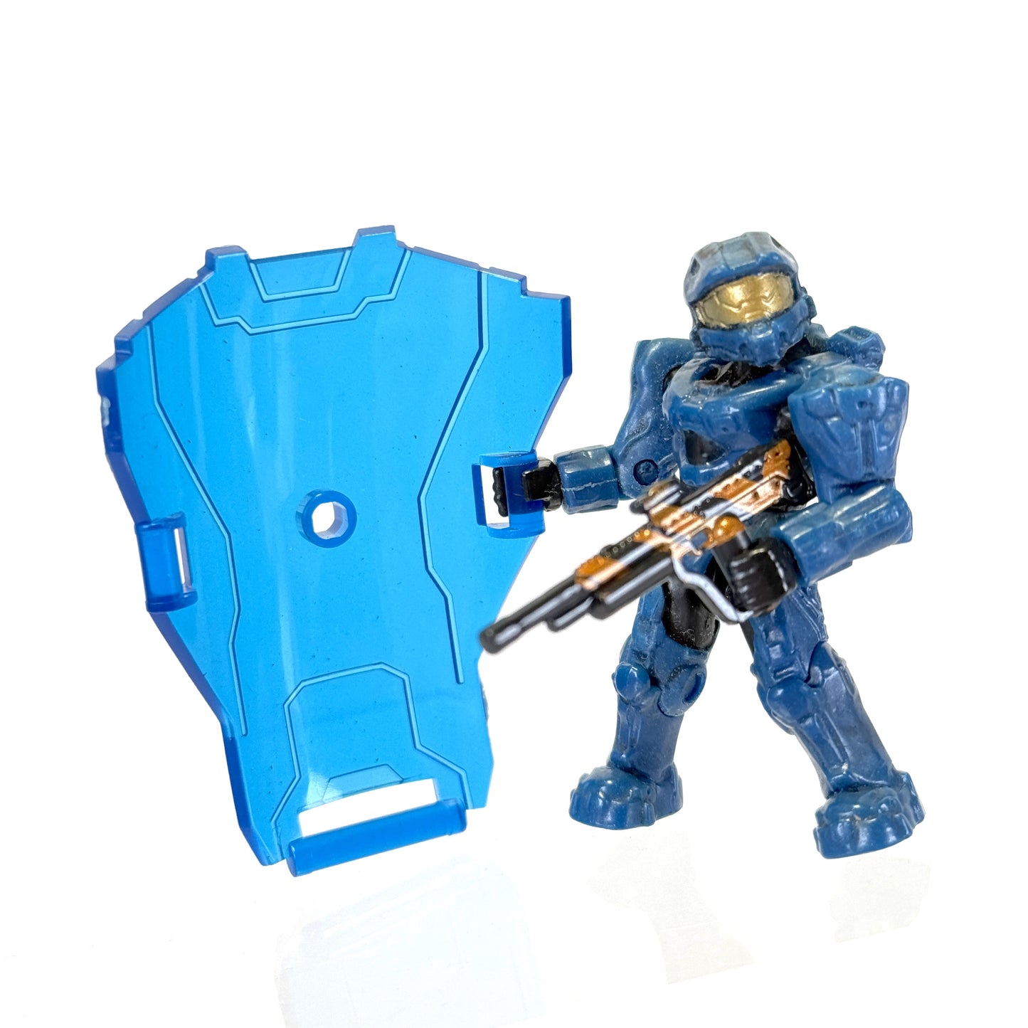 Micro Fleet Helmet & Mark VI Figure Bundle (Battlescape 3 Spartan) - Halo Mega Bloks