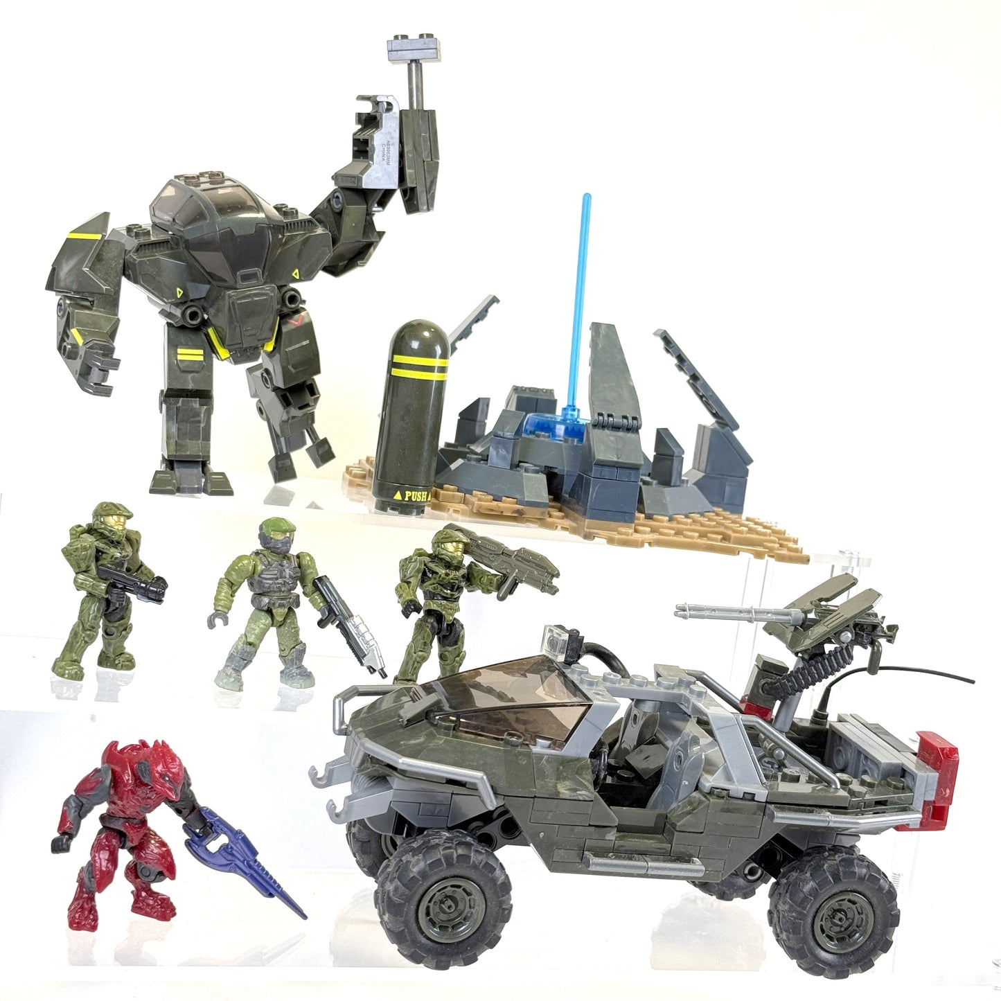 Halo 4 Bundle - Warthog Resistance, Jungle Cyclops 100% Complete - Mega Bloks