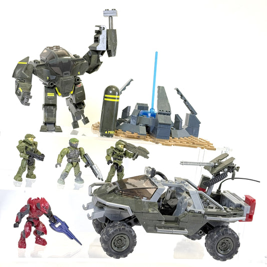 Halo 4 Bundle - Warthog Resistance, Jungle Cyclops 100% Complete - Mega Bloks