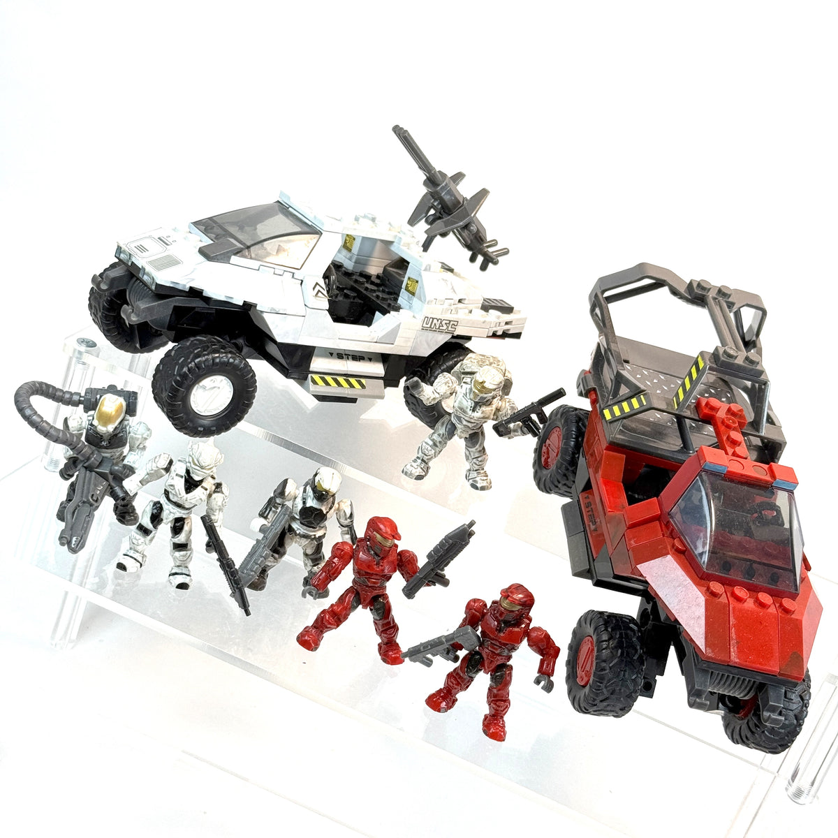 Red Troop Transport, Arctic Rocket Warthog DUO - Halo Mega Bloks