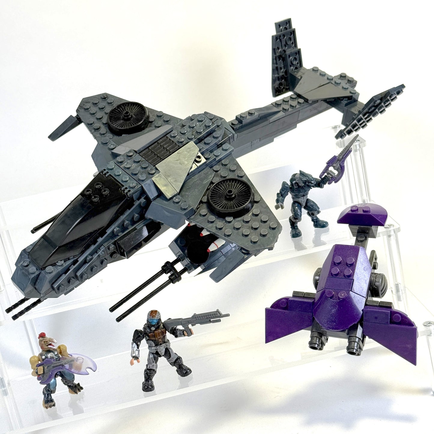 Mythic Rare ODST Hawk VS Covenant Ghost w/ Box & Instructions - Halo Mega Bloks