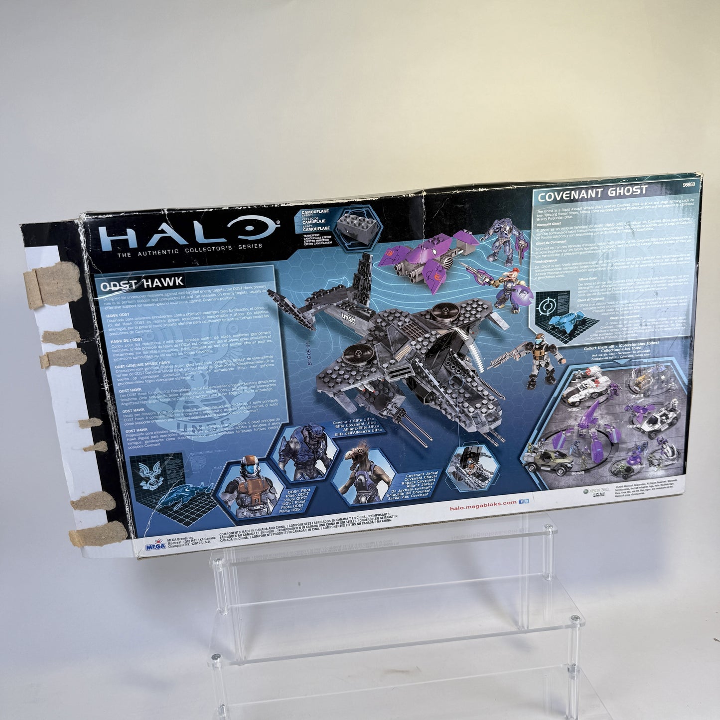 Mythic Rare ODST Hawk VS Covenant Ghost w/ Box & Instructions - Halo Mega Bloks